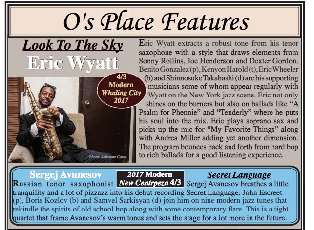 Eric Wyatt’s “Look To The Sky” Featured on O’s Place Newsletter