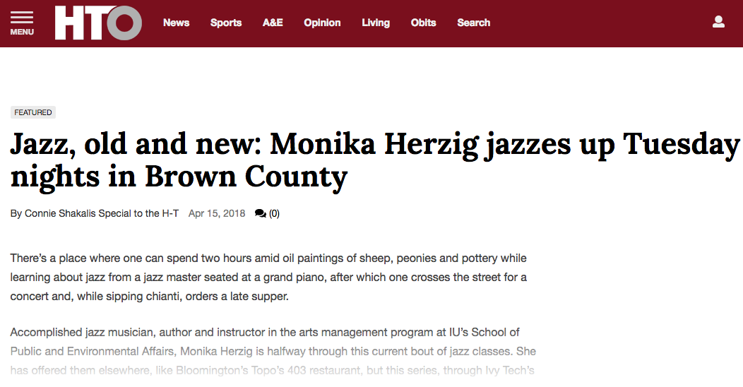 Monika Herzig Jazzing Up Brown County