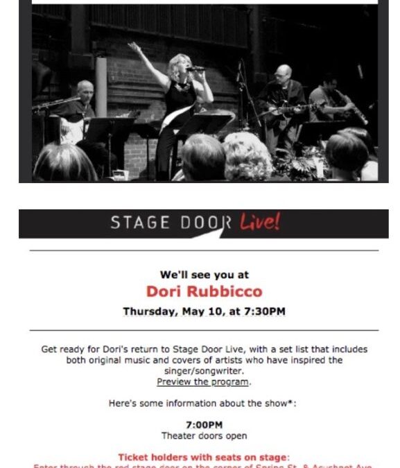 5.10 Stage Door Live- Dori Rubbicco