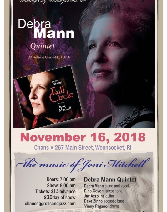 11/16: Debra Mann CD Release Concert Update!