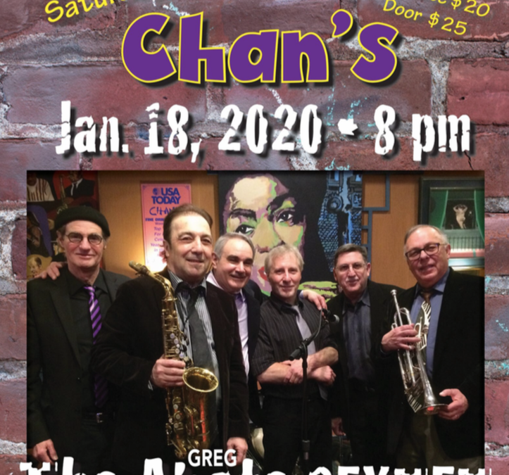 Greg Abate returns to Chan’s in Woonsocket, RI on Jan. 18, 2020