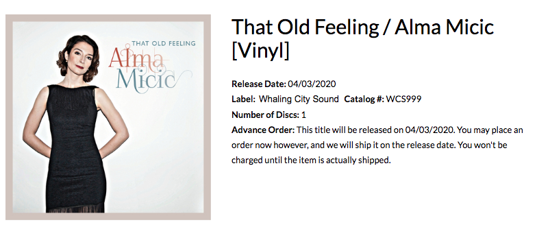 Pre-Order Alma Mićić’s “That Old Feeling” on ⚫️ vinyl ⚫️ from ArkivJazz