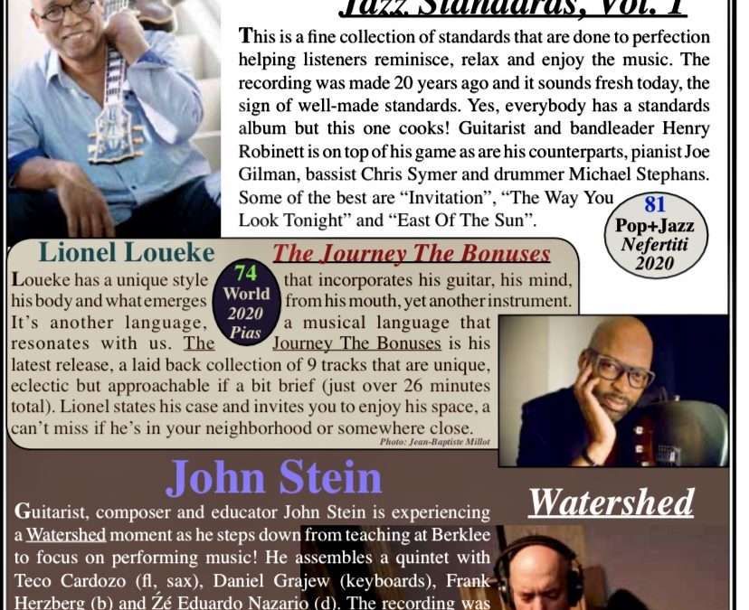 John Stein’s “Watershed” featured in Summer 2020 edition of O’s Place Jazz Magazine