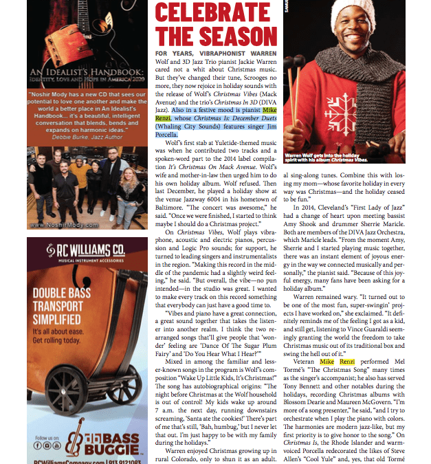 Mike Renzi featured in DownBeat’s Holiday Gift Guide 2020