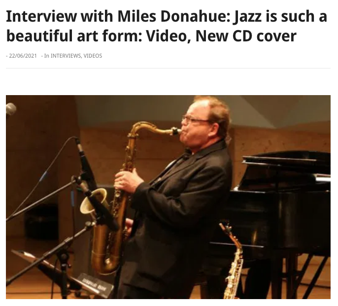 Miles Donahue interviewed by JazzBluesNews, discusses latest release “Just Passing Thru”