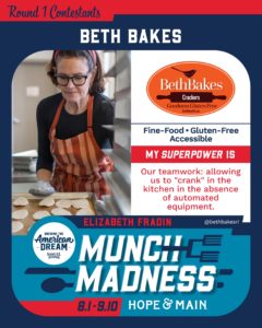 #DMI Now-8/12: Vote for Beth Bakes, contestant in Hope & Main’s “Munch Madness”