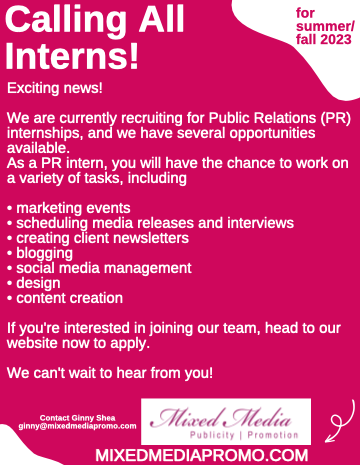 Calling All Interns! Join The Mixed Media Promo Team and Apply Now