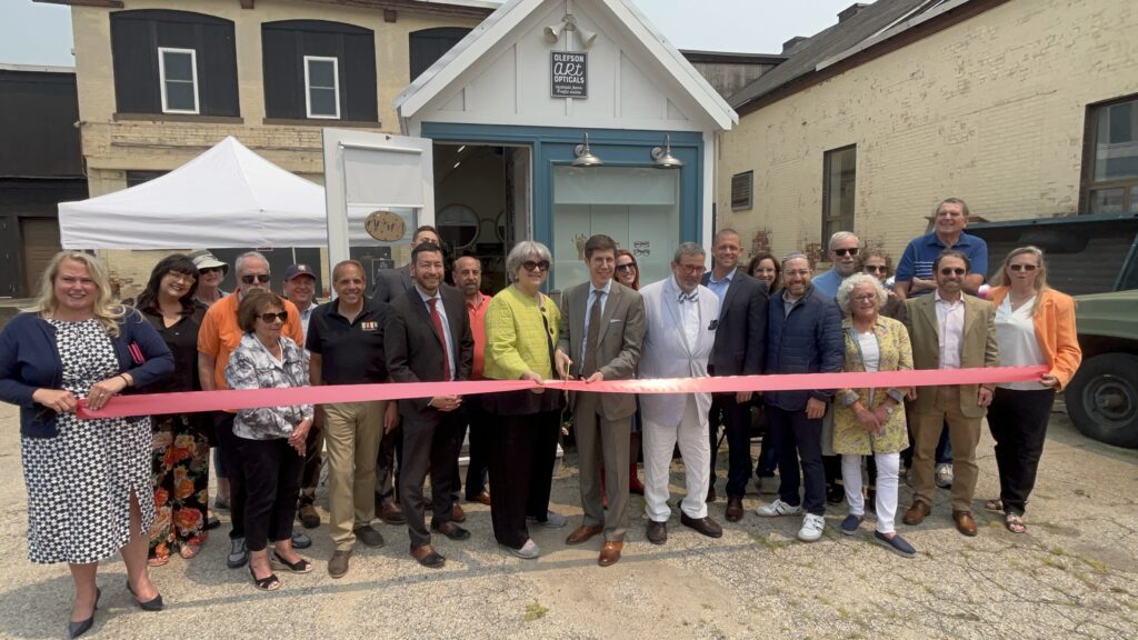 In case you missed it! Laurie Olefson accompanied by the honorable Mayor, had a Ribbon Cutting for her New Business Opening, Olefson Art Opticals