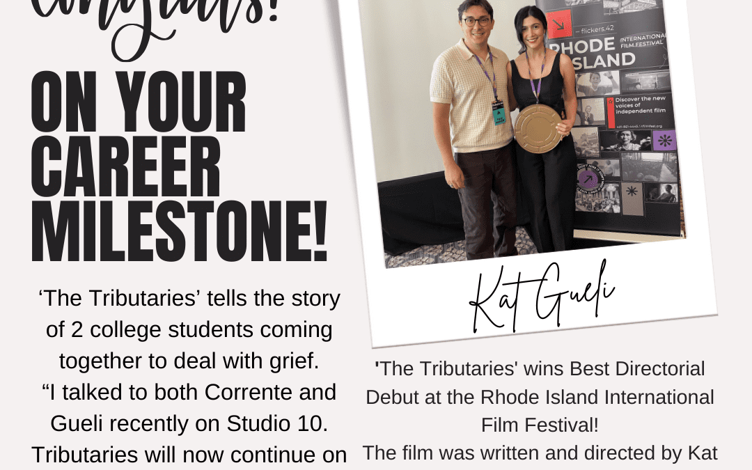 “I talked to both Corrente and Gueli recently on Studio 10. Tributaries will now continue on the film festival circuit”, Says Mario Hilario. ‘The Tributaries’ wins Best Directorial Debut at the Rhode Island International Film Festival!