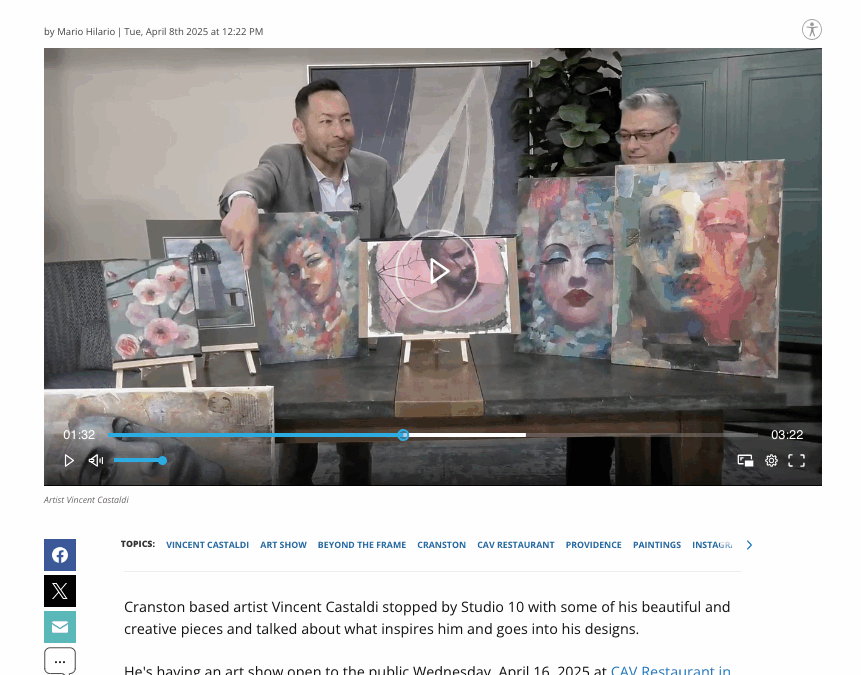 “Beyond the Frame”: A Studio 10 Feature on Vincent Castaldi